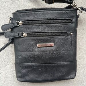 🖤 Stone & Co. Black Faux Leather Crossbody Bag 🖤